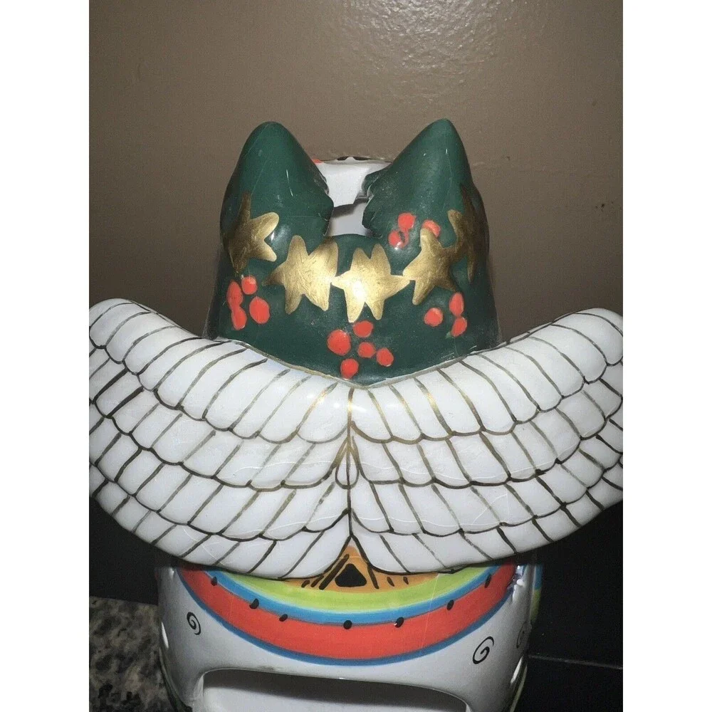 Laurel Burch Votive stand Angel Cat Tealight Bella Casa Ganz Wings Holly Berries